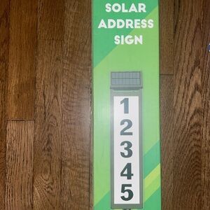 NEW.. Solar Powered Lighted House Number Sign